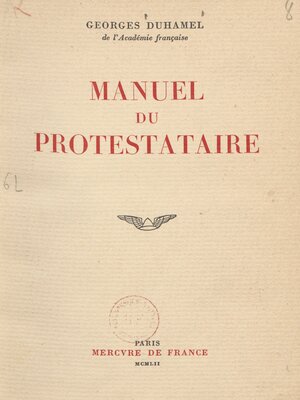 cover image of Manuel du protestataire